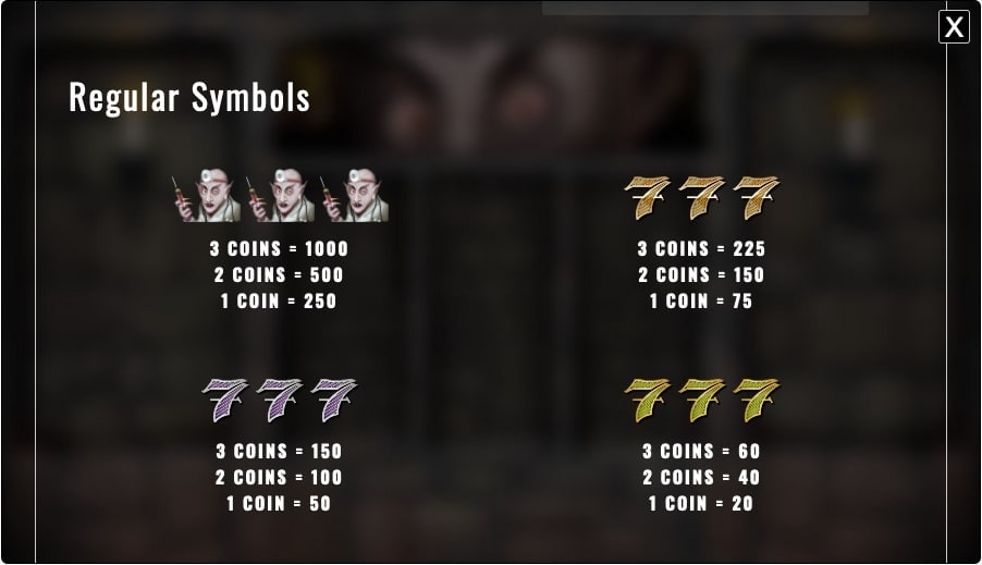 Dr Acula Slot Symbols